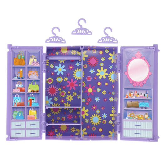 Fold-Out Closet Accessory Cases for Fashion Dolls, 7x2x5-in. (Pack of 3)