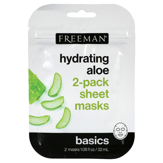 Freeman Hydrating Aloe Sheet Masks, 2-ct. Packs (Pack of 12)