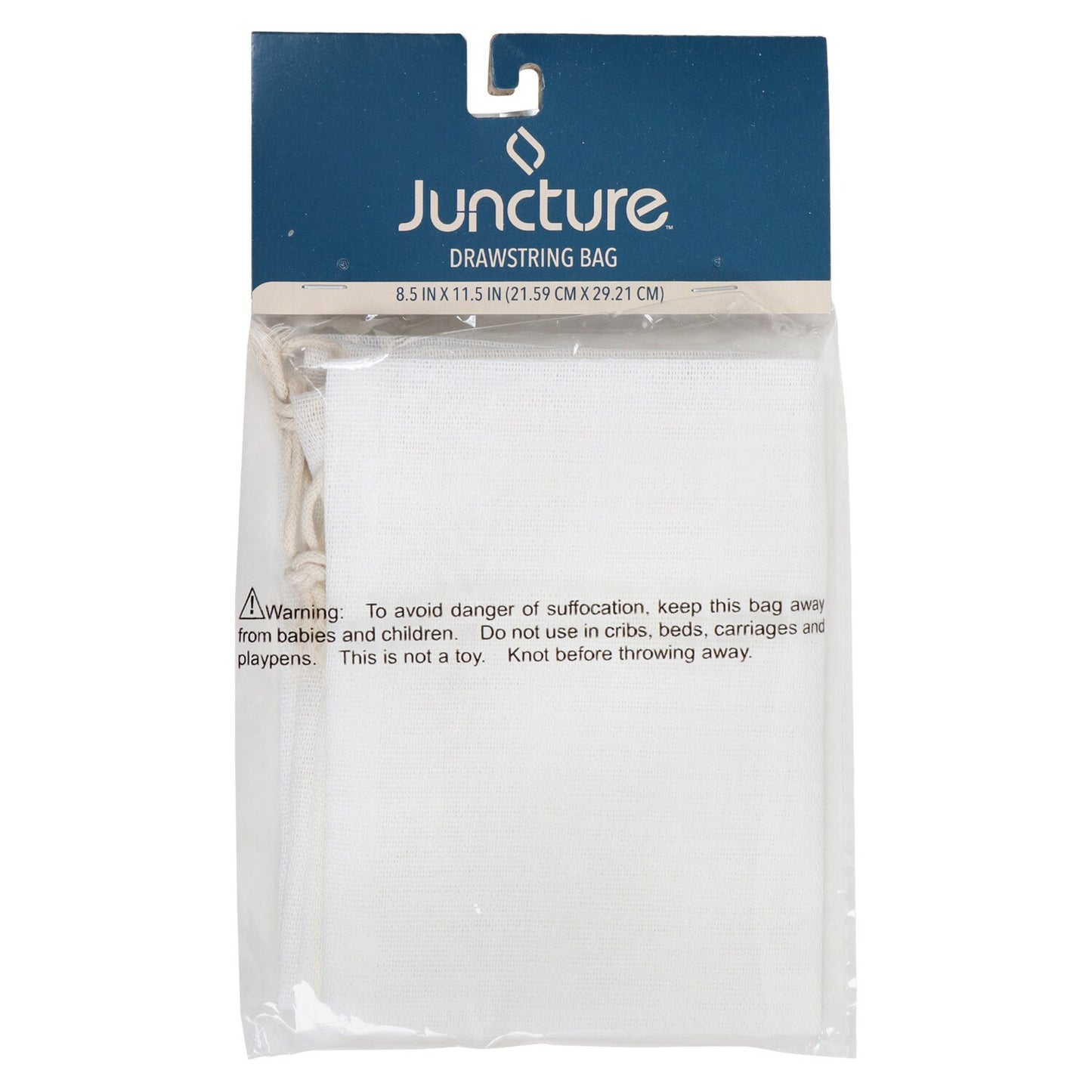 DIY Natural Polyester Drawstring Bags, 8.5x11.5-in. (Pack of 4)