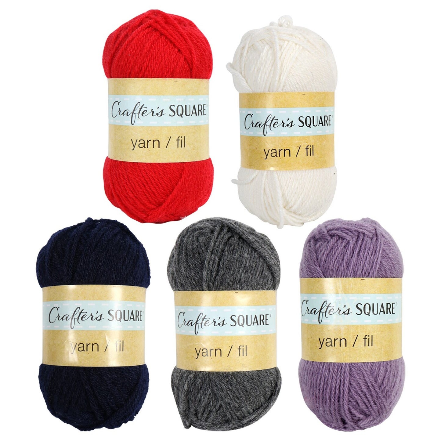 Crafter's Square Acrylic-Polyester Yarn, 132 Yds. (Pack of 24)