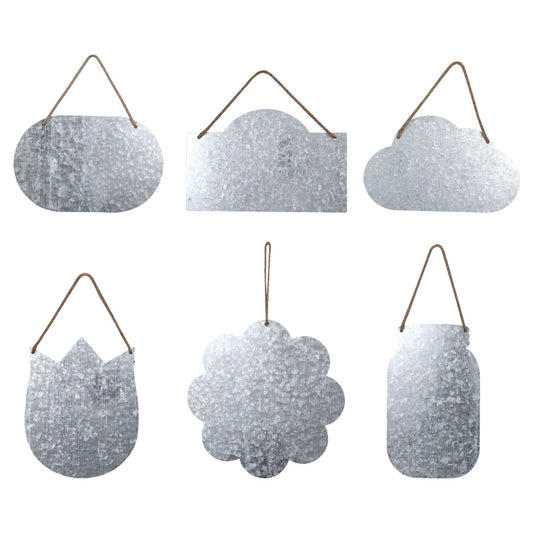 Crafter's Square Galvanized Metal Hanging Craft Signs (Pack of 36)