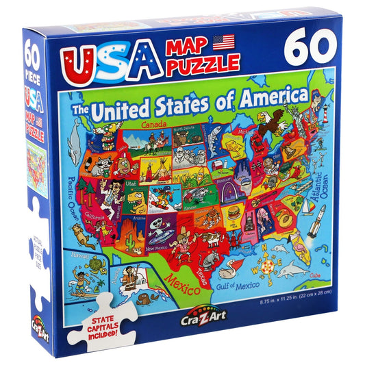 Cra-Z-Art Maps of the USA Puzzles, 8.75x11.25 in. (Pack of 40)
