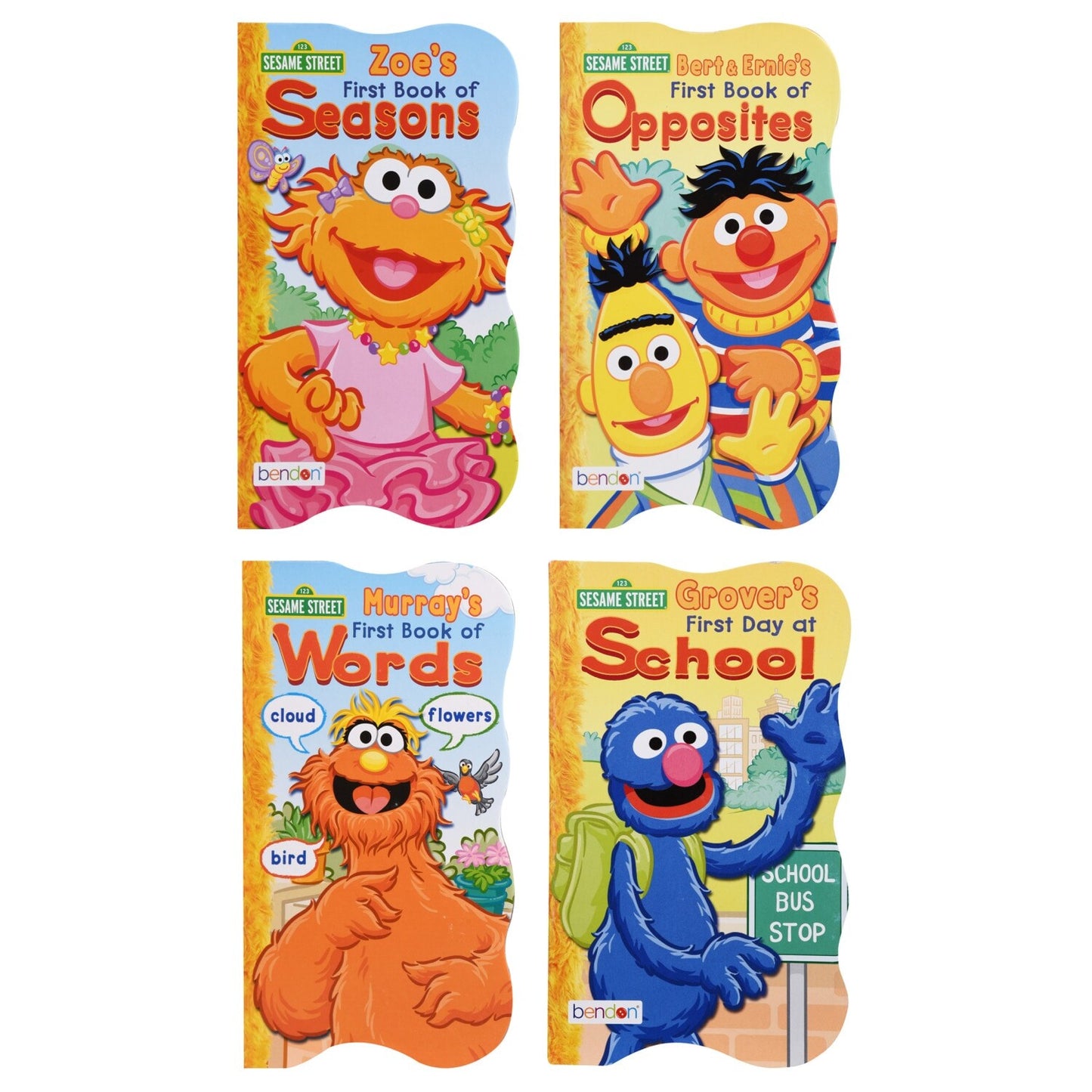 Sesame Street Children's Learning Board Books (Pack of 4)