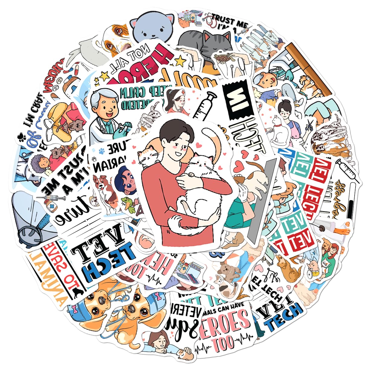 Veterinary Technician Animal Care Sticker Pack