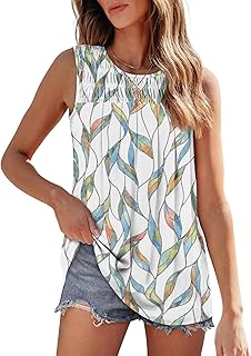 Women's Summer Pleated Sleeveless Tank Top