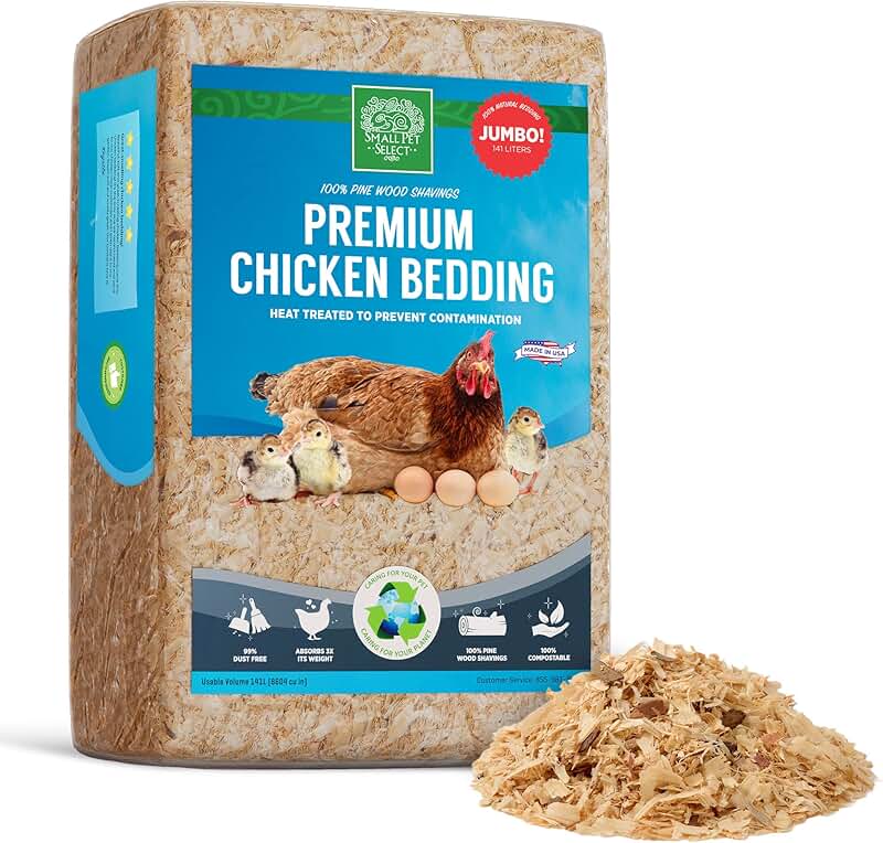 Small Pet Pine Shavings for Chicken Bedding, 141L