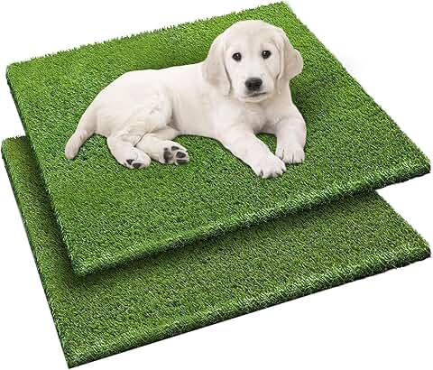 2 Pack Reusable Dog Grass Pee Pads for Indoor and Outdoor Use