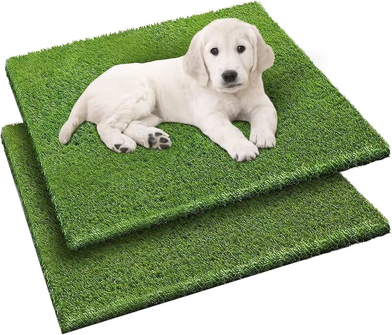 2 Pack Reusable Dog Grass Pee Pads for Indoor and Outdoor Use