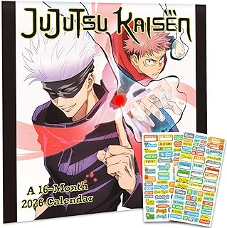 Jujutsu Kaisen 2026 Wall Calendar with Stickers