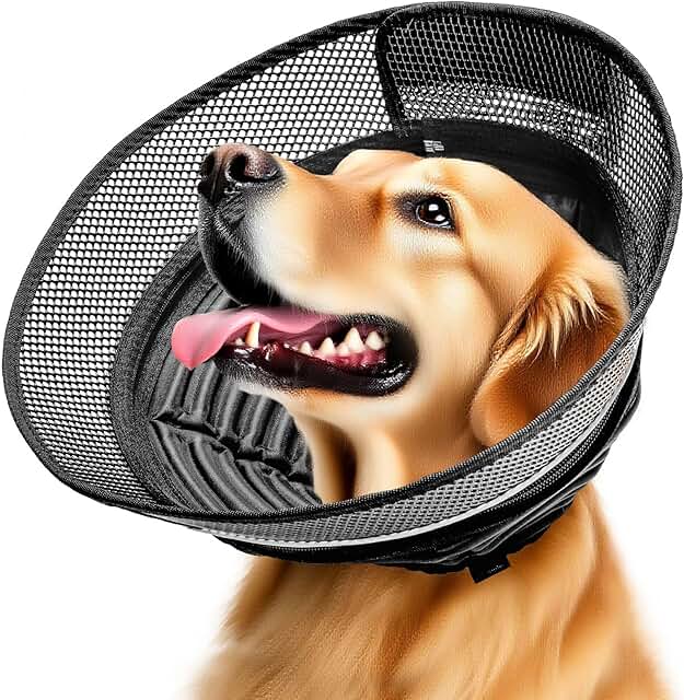 Inflatable Soft Dog Cone for Post-Surgery, 2-in-1 Adjustable E-Collar
