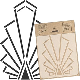 A3 Art Deco Railing Grill Painting Stencil