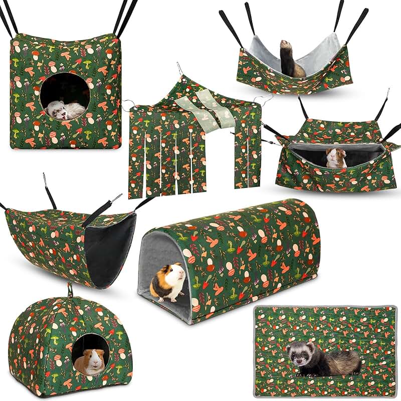 8-in-1 Ferret Hammock Set for Small Pets