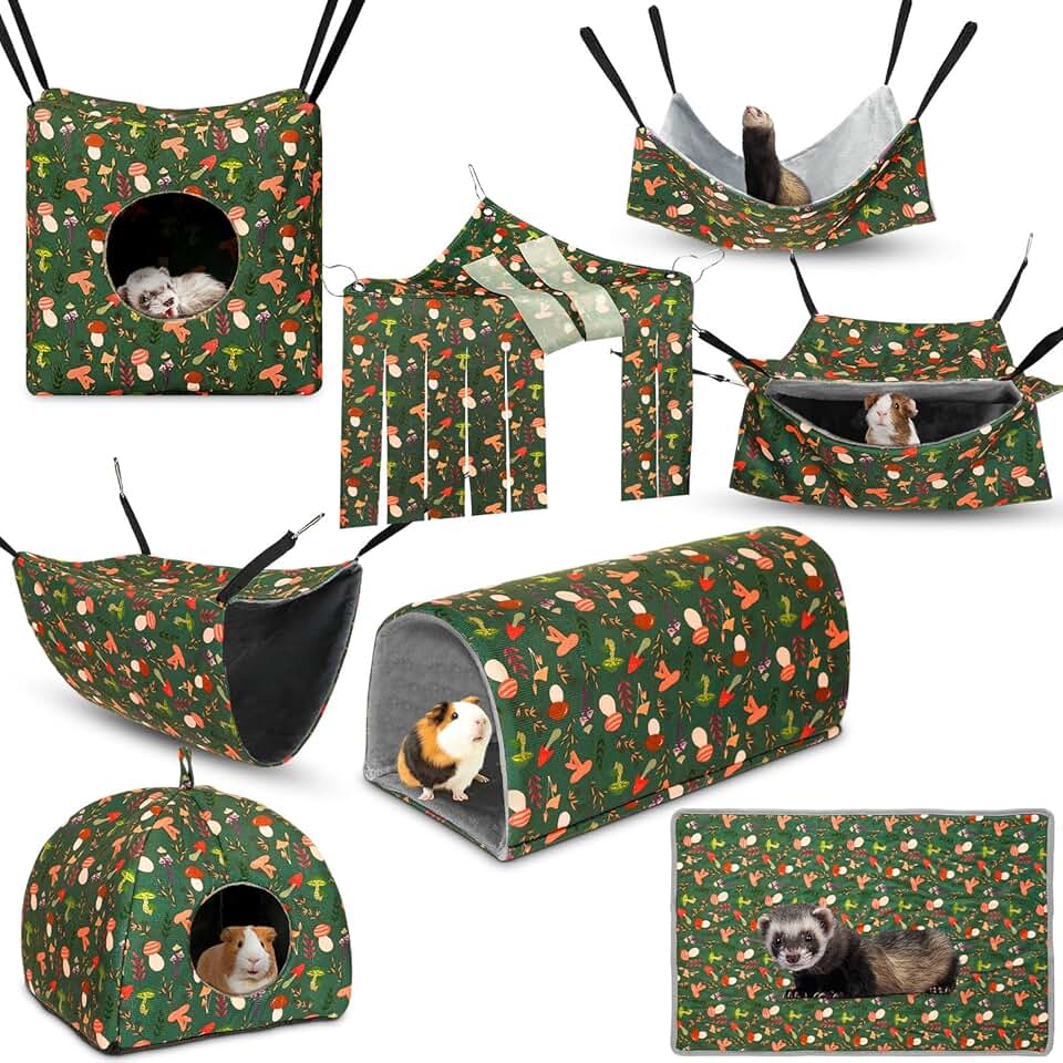 8-in-1 Ferret Hammock Set for Small Pets