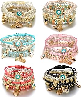 Multicolor Bohemian Bead Bracelet Set for Women and Men