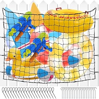 Large Mesh Pool Storage Bag with Hooks and Ties