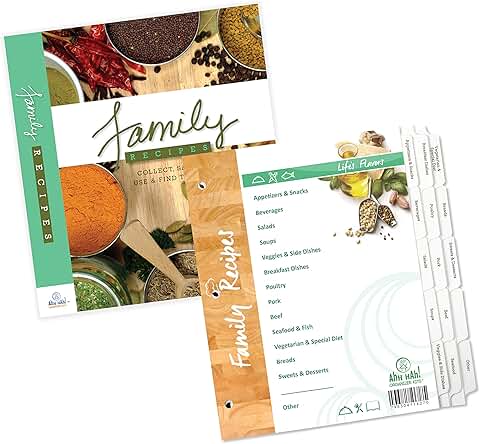 Recipe Organizer Kit for 3 Ring Binders