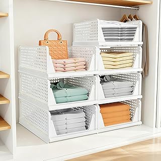 7-Piece Large Stackable Wardrobe Storage Organizer
