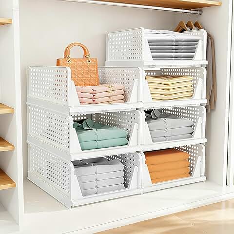 7-Piece Large Stackable Wardrobe Storage Organizer