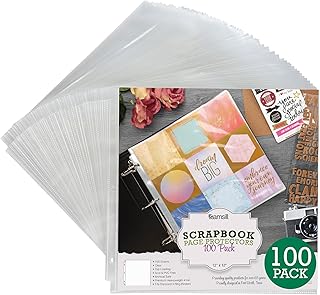 Heavy-Duty 12x12 Scrapbook Refill Pages, 100 Pack
