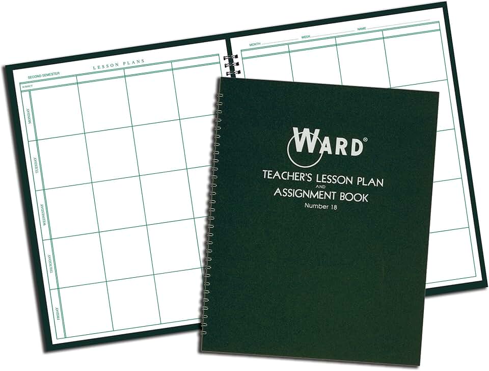 Lesson plan book, wirebound, 8 periods/day, 11x8.5, 100 pages