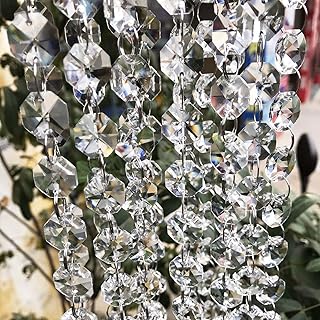 Clear Glass Crystal Beads Chain for Chandelier and Decor