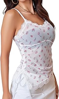 Sheer Mesh Cami Top with Ruched and Asymmetrical Hem