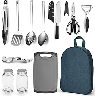 10-Piece Stainless Steel Camping Cooking Utensil Set
