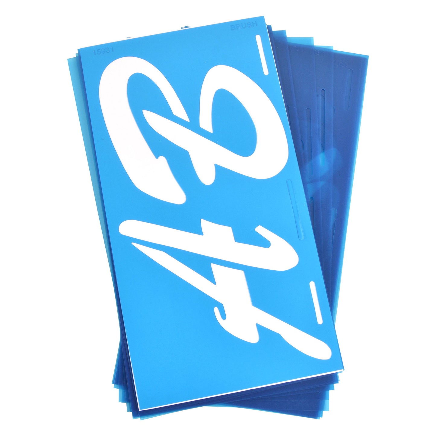 6-Inch Blue Plastic Die-Cut Letter Sheets