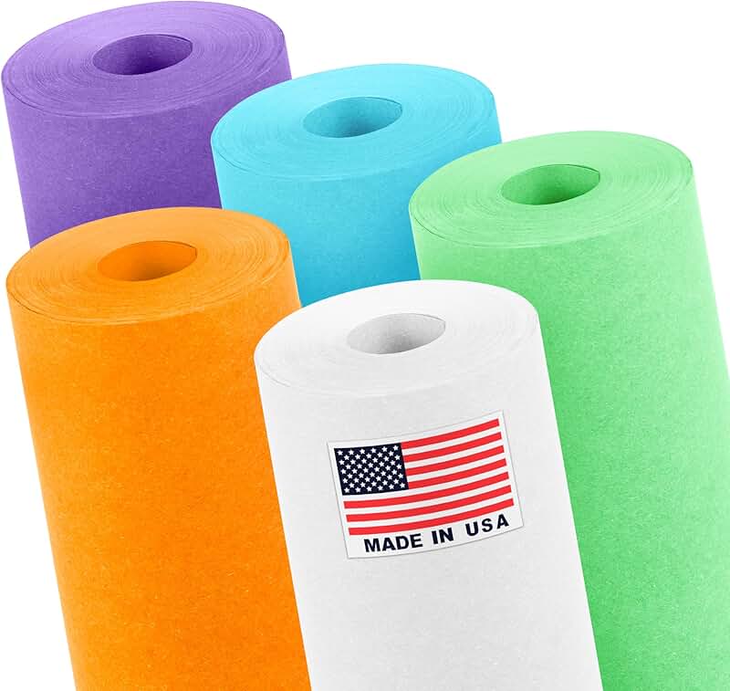 18-inch by 1200-inch Kraft Paper Set in Multiple Colors
