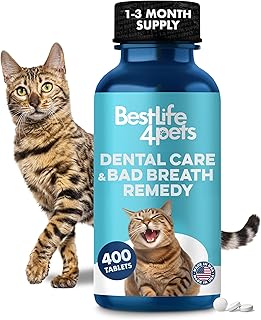 Cat Dental Care Tablets for Bad Breath and Tartar