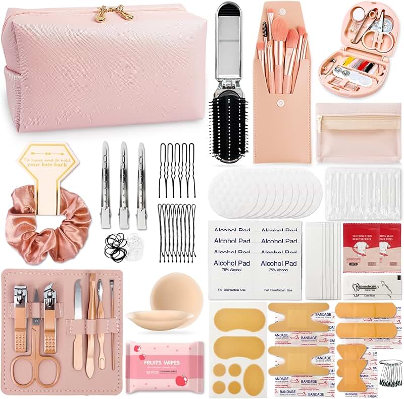 Women's Wedding Emergency Travel Kit with 45 Essential Items
