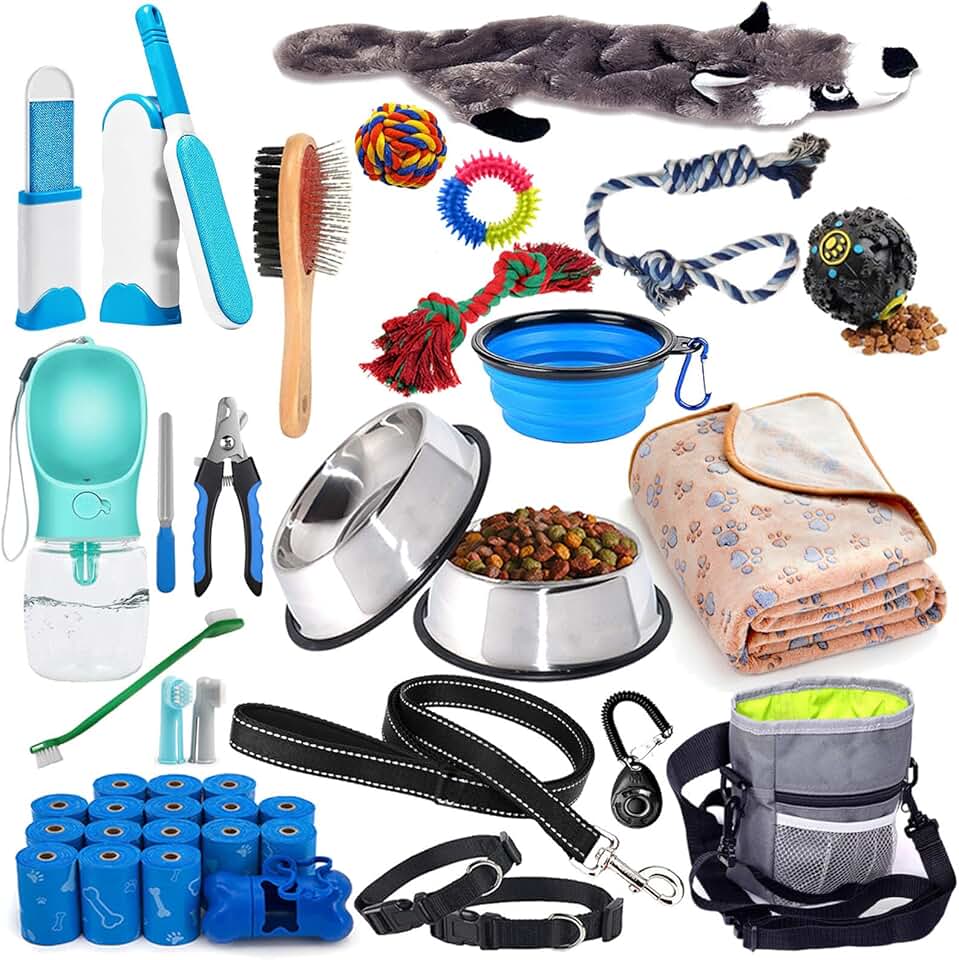 Complete Puppy Supplies Starter Kit with Toys and Accessories