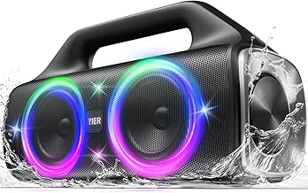 Portable 80W Wireless Speaker with Lights and Deep Bass