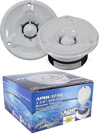 Marine Grade Waterproof Tweeter, 600 Watts, White