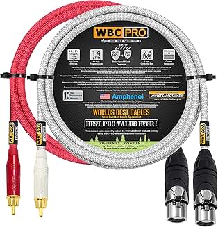 5 ft RCA to XLR female audio cable pair