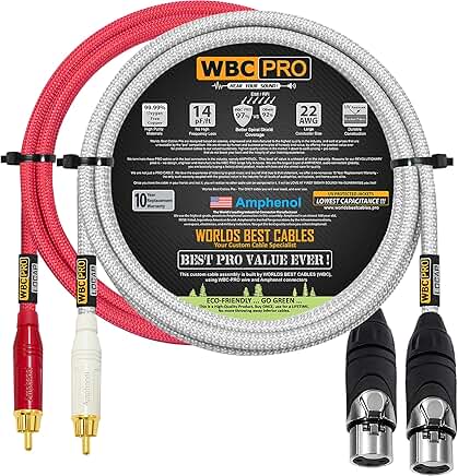 4 Foot RCA to XLR Female Audio Cable Pair