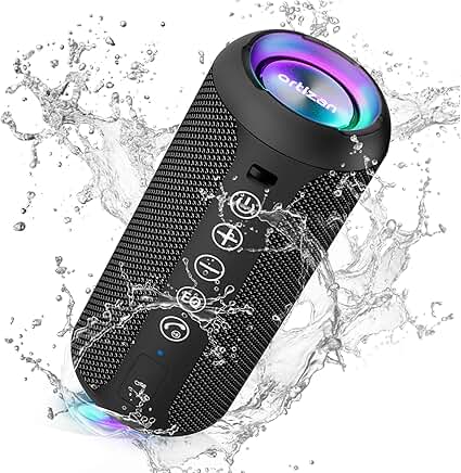 Portable Waterproof Bluetooth Speaker with Deep Bass