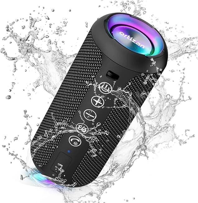 Portable Waterproof Bluetooth Speaker with Deep Bass
