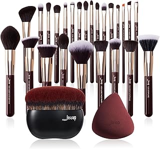 Makeup Brush Set with Foundation Brush and Sponge