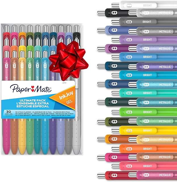 30 Assorted Gel Pens for Writing and Doodling