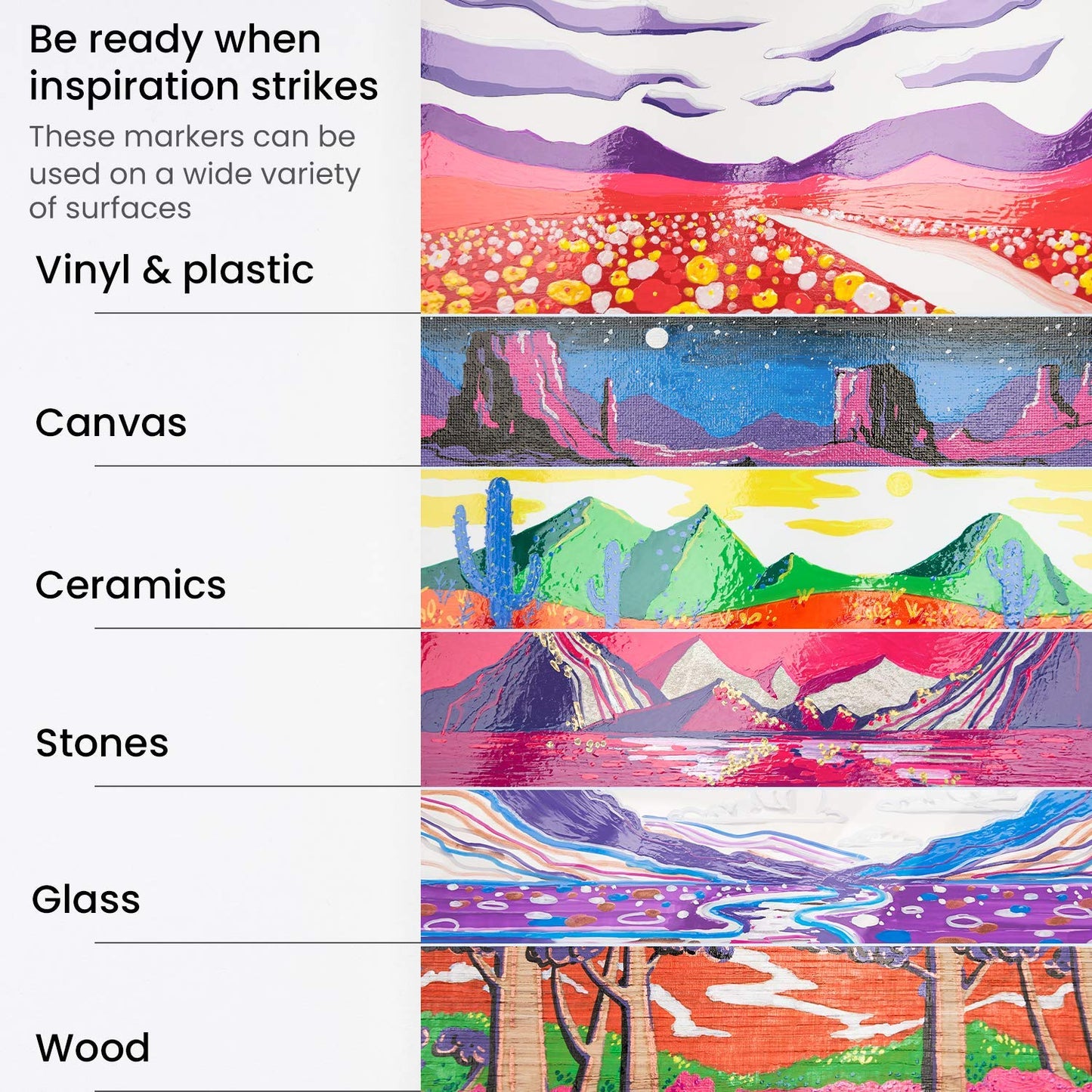 Oil-Based Paint Markers 12-Pack White 1.3mm