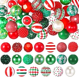 Set of 40 Christmas Beads for Pen and Jewelry Making