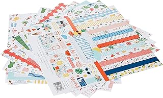 Summertime Collection Kit Paper, 12x12 Inches, Multicolor