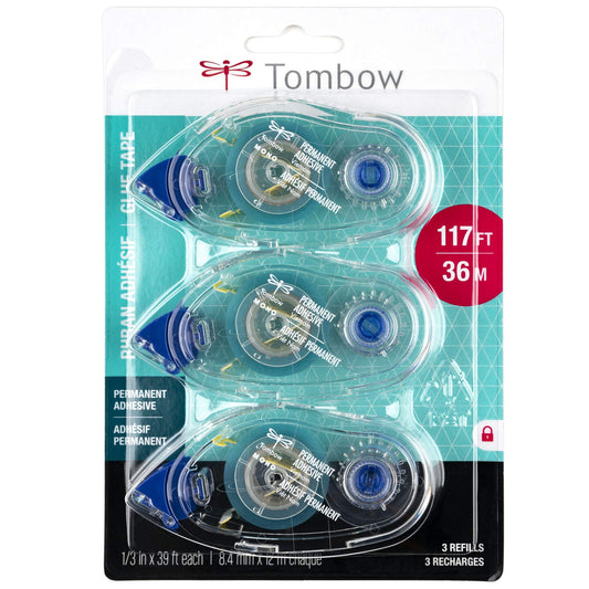 Permanent adhesive refills, 3-pack