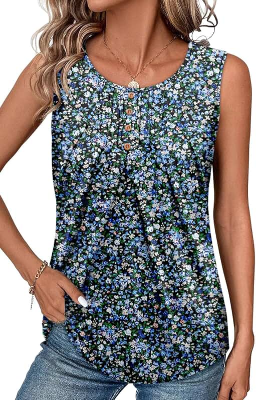 Women’s Summer Sleeveless Round Neck Tank Top
