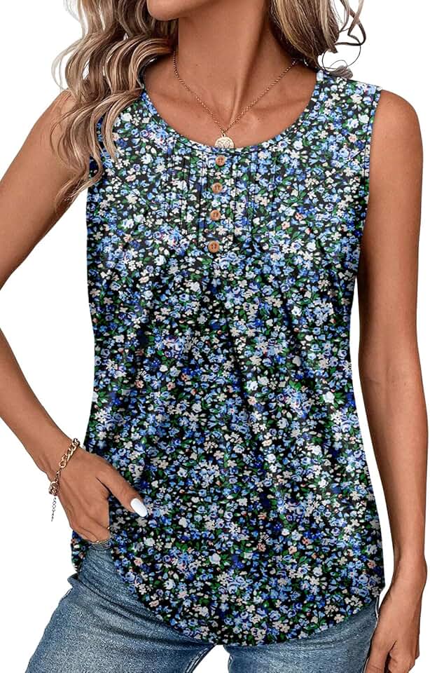 Women’s Summer Sleeveless Round Neck Tank Top