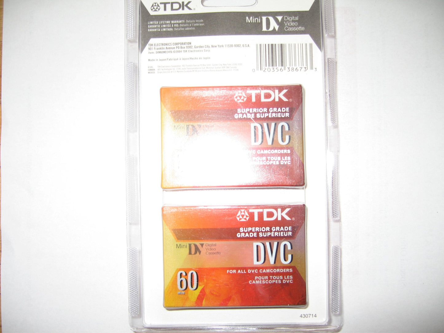 Digital Video Cassette 60 Min 4 Pk