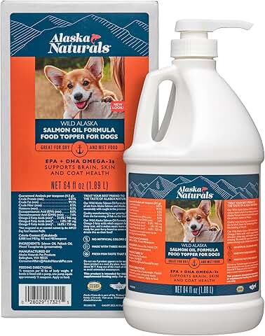 Wild Alaskan Salmon Oil for Dogs, Skin & Coat, 64 oz