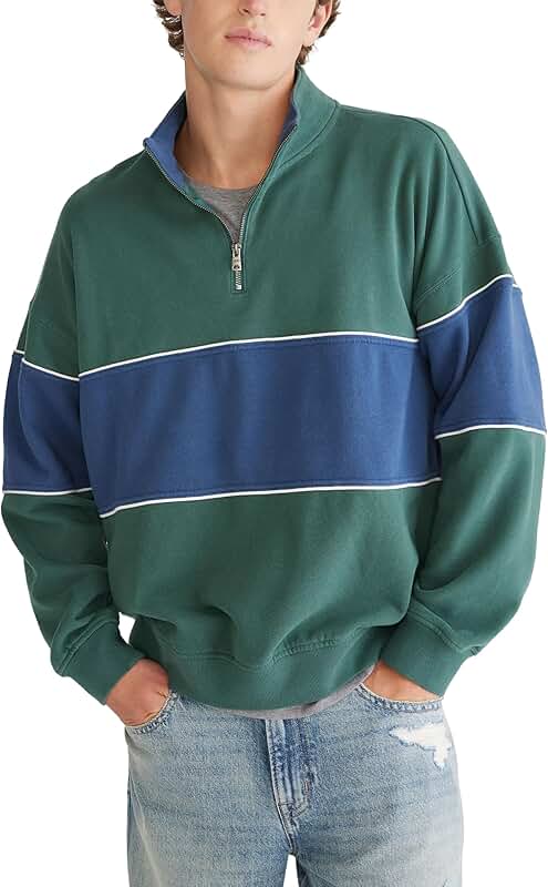 Men's Solid Quarter Zip Sweatshirt