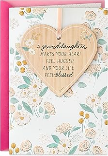 Birthday Card for Granddaughter with Heart Ornament